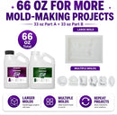 Silicone Mold Making Kit 66 oz SHORE RESIN, 15A Platinum Silicone Rubber — 2