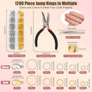 Amrules 1200 Pcs Jump Rings, Jewelry Making Kit, Silver and Gold — 2