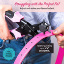 Pro-Master Belt Hole Puncher for Leather, Effortless Control, Precise Holes | Pink Hand-held — 2