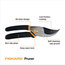 Fiskars Bypass Pruning Shears, 5/8" Cut Capacity Garden Clippers | Bypass Pruner — 8
