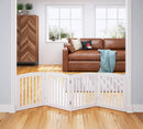 PAWLAND Wooden Freestanding Foldable Pet Gate for Dog,24" H Dog Gate Indoor
