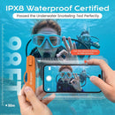 Rynapac IPX8 Waterproof Phone Pouch - 8.5in, 2 Pack Waterproof Phone Case for iPhone 17 16 15 Pro Max, Galaxy S26 S25 Ultra, Cellphone Dry Bag with Lanyard for Beach Vacation Travel Cruise Essentials — 2