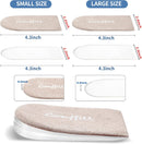 Adjustable Orthopedic Heel Lift Inserts Gel Height Increase Insoles for Women Men Leg Length Discrepancy, Heel Pain, Heel Spurs, 4-Layer Stackable Gel Shoe Lifts Lift Shorter Leg Uneven Hips - White — 3