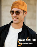 Wool Knit Beanie Hats for Men Women,Cuffless Winter Skull Caps — 8