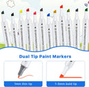 24 Pack Dual Tip Leather Dye Marker Pen, Leather Touch up Pen, Leather Marking Pen for Furniture Scratches Shoe Repair Kit Paint — 3