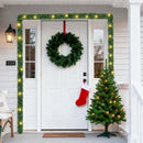Christmas Garland with Lights, 30 Feet 50 Led Battery Operated Pre-Lit Long Garland Remote Timer for Stairs Railing Fireplace Mantle Office Door Frame Decor Green Greenery Indoor Outdoor Decorations — 3