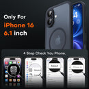 TOCOL for iPhone 16 Case, Compatible with MagSafe, Black photo 2