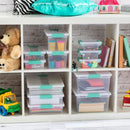 Sterilite 19628604 Medium Clip Clear Storage Box With Latched Lid - 11"L x 6-5/8"W x 5-3/8"H — 8