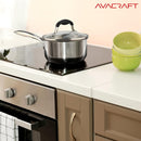 AVACRAFT 1.5 Quart Stainless Steel Saucepan with Glass Strainer Lid — 6