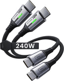 INIU 240W USB C to USB C Cable, [1ft+1ft] Fast Charging Type C Cord 1