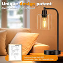 Industrial Touch Control Table Lamps Set of 2 - Black Bedside Lamps with 2 USB Ports and AC Outlet, 3-Way Dimmable… — 8