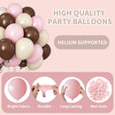 Pink Brown Balloons Coffee Brown Beige Balloon Bear Birthday Baby Shower | Pink Brown Beige | 35pcs — 7