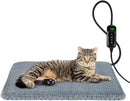 INVENHO Heated Cat Bed, Waterproof Adjustable Temperature Dog Cat Heating Pad with Timer, Indoor Pet Heating Pad for Cats Dogs Electric Pads for Dogs Cats, Pet Heated Pad (S: 18" x 16") — 1