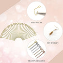 Junkin 1400 Pcs Mix Eye Pins for Jewelry Making 3 Sizes Mix,Vintage Colors — 2