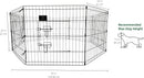 PJYuCien Puppy Playpen with Bottom Pad and Door, 8 Panels 24" H, Black — 4