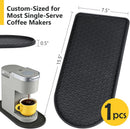 Silicone Coffee Mat 15.8" x 7.8" Small Spill Bar Mat for Countertop, Black