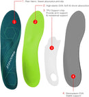 STSVZORR 220 lbs+ High Arch Support Insert Metatarsal Pad Pain Relief Men Women Plantar Fasciitis Insole Orthotic Flat Feet Heel Spur Comfort Standing All Day, Work Boots Shoe Insole - Armygreen — 5