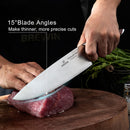 Brewin CHEFILOSOPHI Japanese Chef Knife Set 5 PCS with Elegant Red Pakkawood Handle Ergonomic Design,Professional… — 4