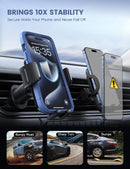 Lamicall 2026 Wider Clamp & Metal Hook Car Phone Holder Vent Accessories | NEW Upgraded - Dark Grey photo 3