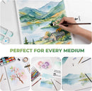 Fuumuui Watercolor Paper Block 11x15 Inch, Smooth Surface 100% Cotton Watercolor Paper, 20 Sheets, 140lb/300gsm, Hot Press, Acid-Free, Art Paper for Painting & Drawing, Wet, Mixed Media | Green Hot Press | 11“×15” — 6