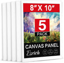 ESRICH Canvas Boards for Painting, 5 Pack Canvases for Painting 8x10 Cotton Primed Acid Free Blank Canvas Panels for Oil Paint, Watercolor, Acrylic Paint, Gouache and Tempera. | 8*10in 5pack — 1