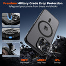 SUPFINE Magnetic for iPhone 16 Pro Max Case with Camera Control Button,[Full Camera Protection][1+Tempered Glass Screen Protector] Slim Translucent Matte Shockproof Phone Cover,Black photo 5