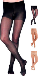 ABSOLUTE SUPPORT Women Sheer Compression Pantyhose 20-30mmHg, Black/Medium — 1