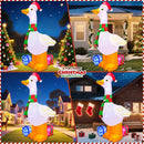 KOOY 6FT Inflatable Christmas Decorations, Christmas Blow Ups Yard Decorations with LED Light Up, Goose with Gift Box Inflatable Outdoor Decorations for Xmas Yard Decor — 2
