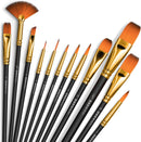 Professional Artist Paint Brush Set of 12 - Acrylic Painting Brushes Kit — 8