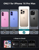 Goton 3 in 1 for iPhone 16 Pro Max Case with Privacy Screen Protector Blue — 2