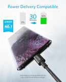 Anker USB C to USB C Cable, 60W Fast Charging Cable (2-Pack, 6 ft, Black) photo 2