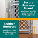 MYPET Universal Pet Gate: 26” - 42” Wide Dog Gate for Doorways with Pressure…