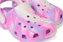 Crocs Unisex-Child Classic Watercolor Marbled Clog | 3 Little Kid | Pink Crush/Multi Glow in the Dark — 6