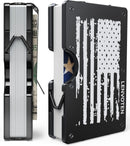Lenvoten Upgraded Hinged Minimalist Wallet for Men, RFID Blocking Wallet - Patriot Flag — 1