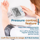 Paramed Blood Pressure Monitor - Bp Machine - Automatic Upper Arm Blood Pressure Cuff 8.7-16.5 inches - Large LCD Display 120 Sets Memory - Device Bag & Batteries Included — 4