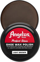 Angelus Perfect Stain Shoe Wax Polish, Professional Shoe Polish For Leather Shoes & Boots, 3 fl oz | Light Brown — 1