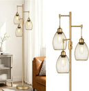 Dimmable Floor Lamp, Industrial Floor Lamps for Living Room, Gold Tree Lamp Standing Lamp Tall Lamps with 3 Elegant… — 1
