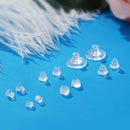 12 Styles 600 Pcs Earring Backs for Studs, Clear Plastic Earrings Hypoallergenic Metal Rubber Silicone Earring Backs… — 8