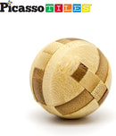 PicassoTiles 8 Styles Interlocking Sensory Toys Wooden Burr Cube, Ball and Barrels Logic Skill Genius Puzzle Brain Teaser Games & Intellectual 3D Assembling Educational Toy Set for Kids & Adults PTP08 — 2