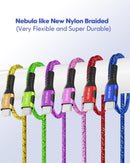 XIAWAO USB C Cable 6 Pack, Braided USB A to Type C Cord Fast Charging 6