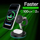 3 in 1 Mag-Safe Wireless Charger Stand for iPhone Apple Watch AirPods photo 2