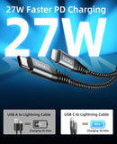 USB C to Lightning Cable [Apple MFi Certified] iPhone Charger 3FT, 3 Pack 2