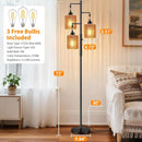 Hotsonic 72" Boho Rattan Tree Floor Lamp, Tall Dimmable Industrial Standing Lamp, Corner Decor Accent Lighting for… — 6
