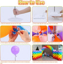 Chamvis 2 Set Balloon Column Kit - 6.56 feet Balloon Column Stand with Base for Baby Shower, Birthday Party, Graduation, Wedding Kids Party Centerpieces Decorations — 3