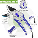 3 Packs Professional Garden Pruning SK5 Steel Blades Trimming Scissors Handheld Pruners Set with Gardening Gloves，Ideal Garden Tool | Blue&orange&green | 3 PCS — 3