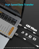 Baseus USB C Cable, 100W PD 5A QC 4.0 Fast Charging USB C to USB C Cable 5