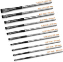 Nicpro 10 PCS Flat Paint Brush Set, Art Painting Brushes for Acrylic, Watercolor, Oil, Gouache, Craft, Detail, Face Body Painting, Base Coating, Artist Paintbrush Kit for Kid & Adult | 10PCS - Flat — 8