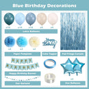 Blue Happy Birthday Party Decorations for Women Girls | Dusty Blue — 2