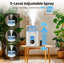 Humidifiers for Bedroom Large Room -GloryAir 6L Cool & Warm Mist Humidifier