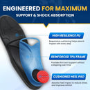 PCSsole Heavy Duty Plantar Fasciitis Insoles, 250+lbs Arch Support - Blue - Mens 11-11.5 | Womens 13-13.5(11.57")(294MM) — 3